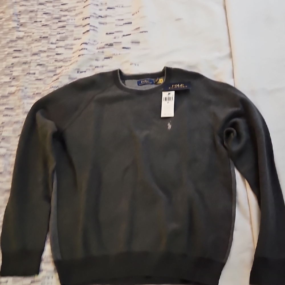Polo by Ralph Lauren Men's Charcoal Crewneck Sweater
